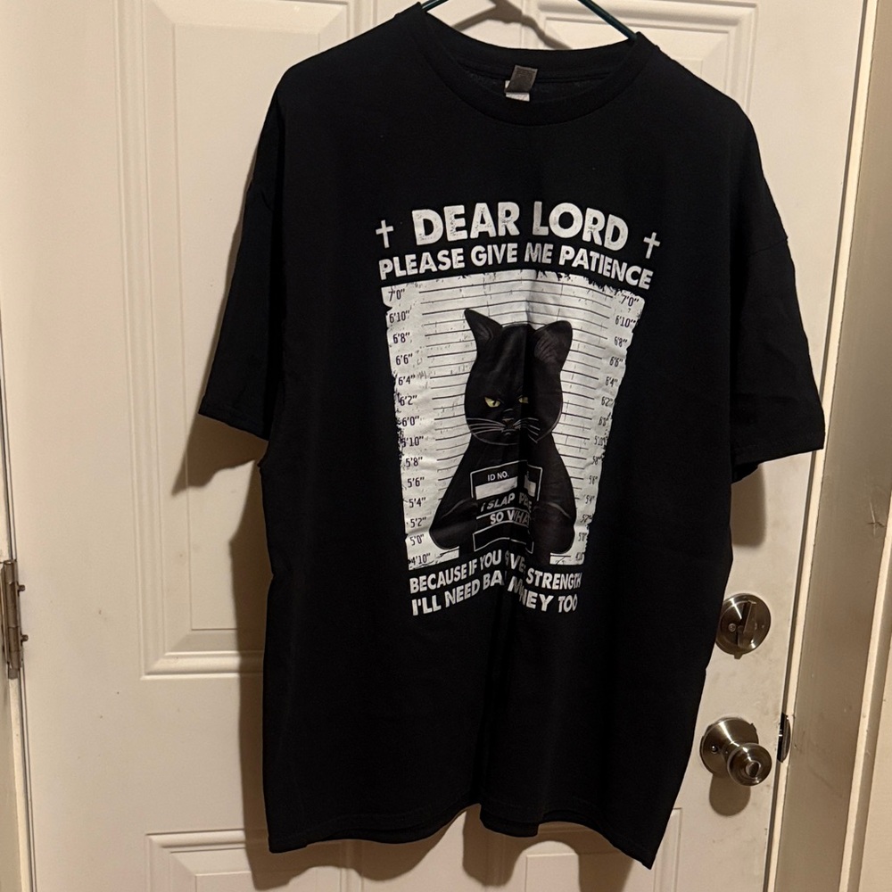 Black Dramatic T-Shirt with graphic, design and message